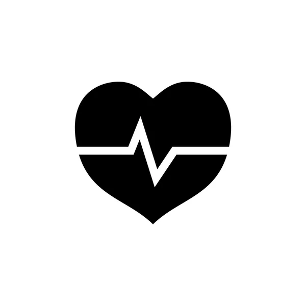Серце б'є піктограму пульсу. Векторні ілюстрації — стоковий вектор