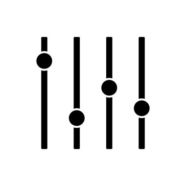 Equalizer'ı simgesi. Ses seviye kontrolü. Vektör çizim