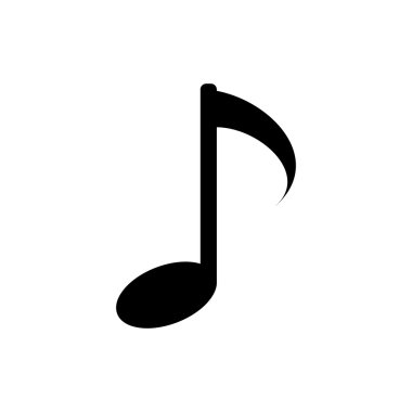 Müzik notası simgesi. vektör illüstrasyonu
