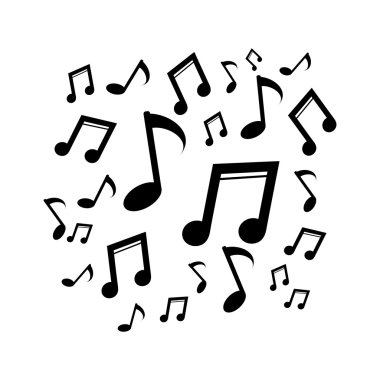 Müzik notaları. vektör illüstrasyonu