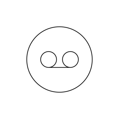 Ses kaset simgesini işaret. Vektör çizim.