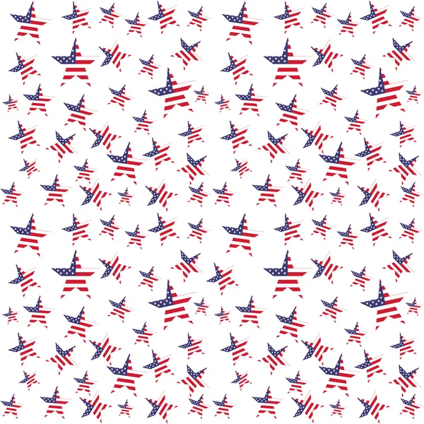 USA vlag sterren naadloze patroon. Vector achtergrond — Stockvector