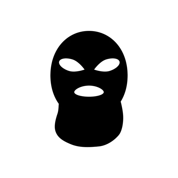 Icono de máscara terrorista o bandido. Ilustración vectorial — Vector de stock