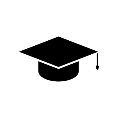 Mezuniyet şapkası ikonu. vektör illüstrasyonu