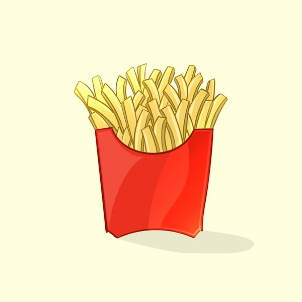 French fries in cartoon style. Vector illustration — Stock Vector