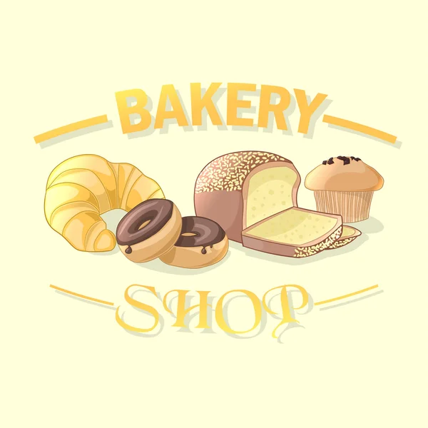 Advertising for bakery shop or cafe. Poster vector template. — Stock Vector