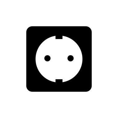 Güç soketi simgesi. Vektör çizim