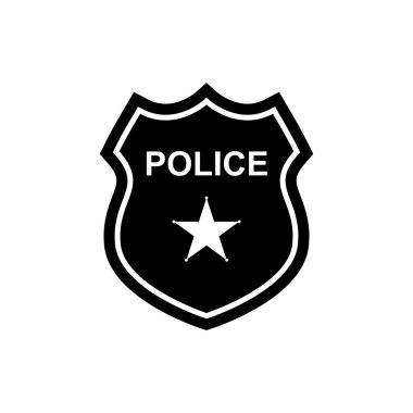Polis rozeti simgesi. Vektör çizim
