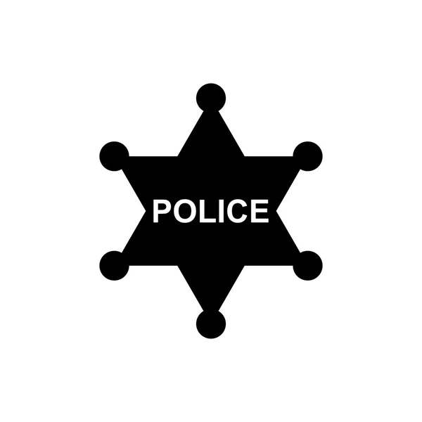 Polisen stjärnikonen. Vektorillustration — Stock vektor