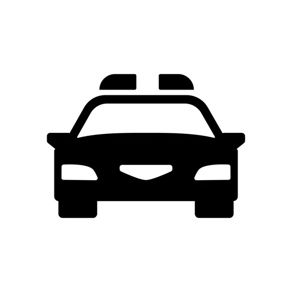 Icono del coche de policía. Ilustración vectorial — Vector de stock