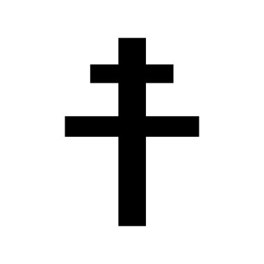 Simgesi çapraz. Din sembolü. Vektör çizim