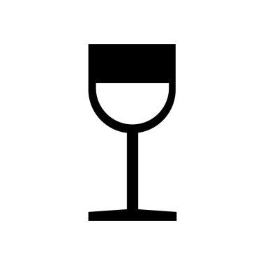 Şarap cam kutsal kişilerin resmi. Siluet vektör çizim