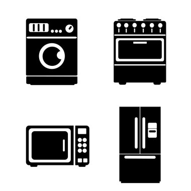 Mutfak Icons set. Düz tasarım. Vektör çizim