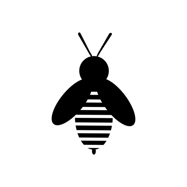 Bee-ikonen. Vektorillustration — Stock vektor