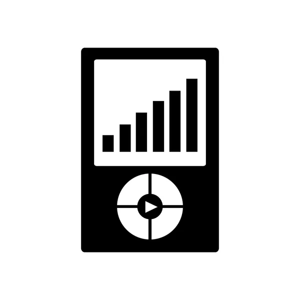 Ikona odtwarzacza MP3. Przewóz głoska bezdźwięczna gracz symbol. Ilustracja wektorowa — Wektor stockowy