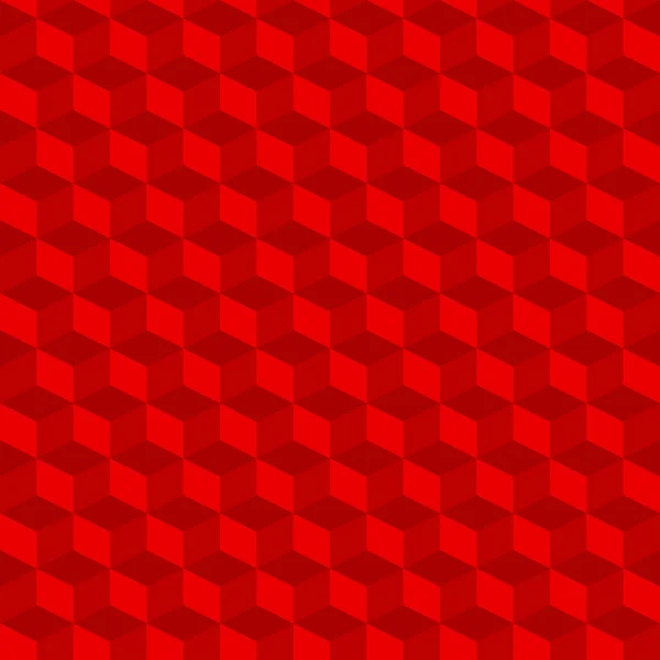 Красные геометрические бесшовные кубики рисунок фона. Вектор — стоковый вектор