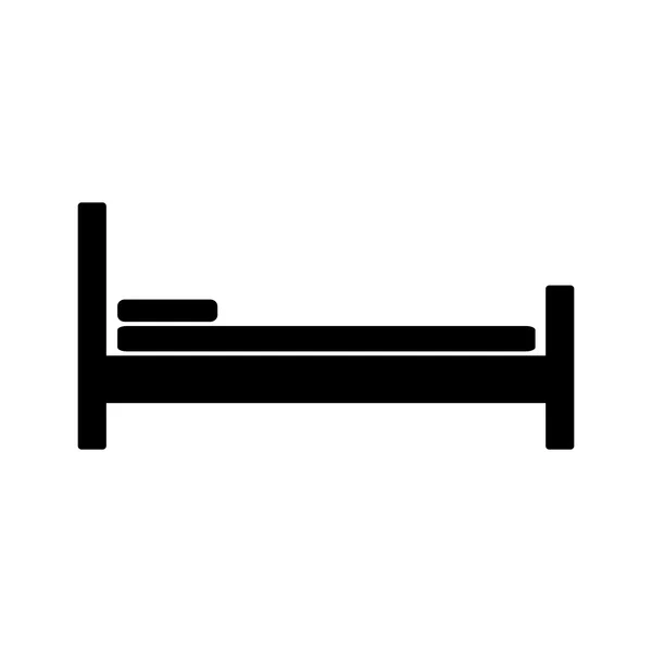 Icono de la cama. Ilustración vectorial — Vector de stock