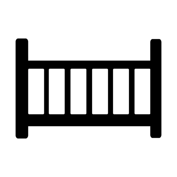 Icono de cama para niños. Ilustración vectorial — Archivo Imágenes Vectoriales