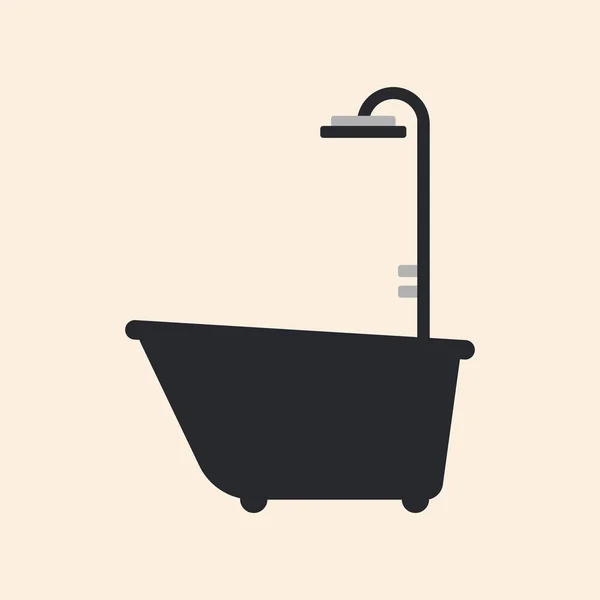 Bathroom flat icon. Vector illustration — Stock Vector