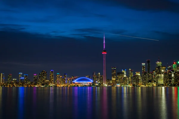 Toronto skyline à noite — Fotografia de Stock