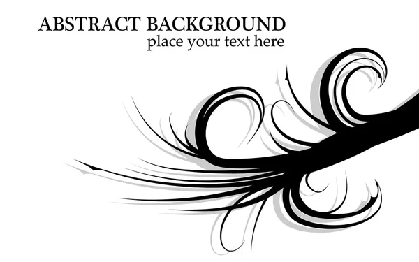 Black and white abstract wavy branches background vector — Stock Vector