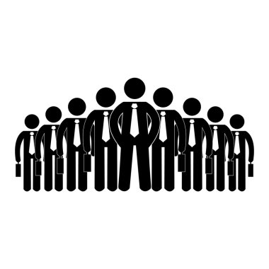 sopa rakam simgesi işadamları büyük şirket insan kaynakları vektör