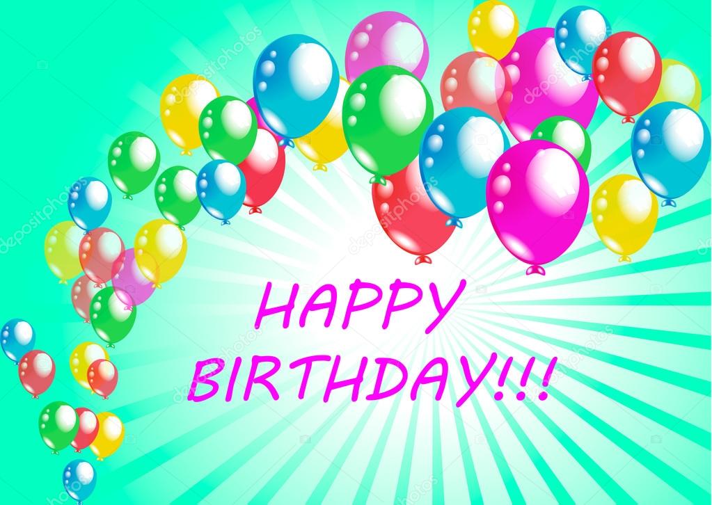 happy birthday poster greeting card vector