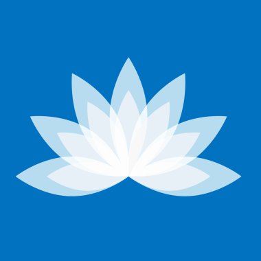 Nilüfer çiçeği ikonu vektör illüstrasyonu