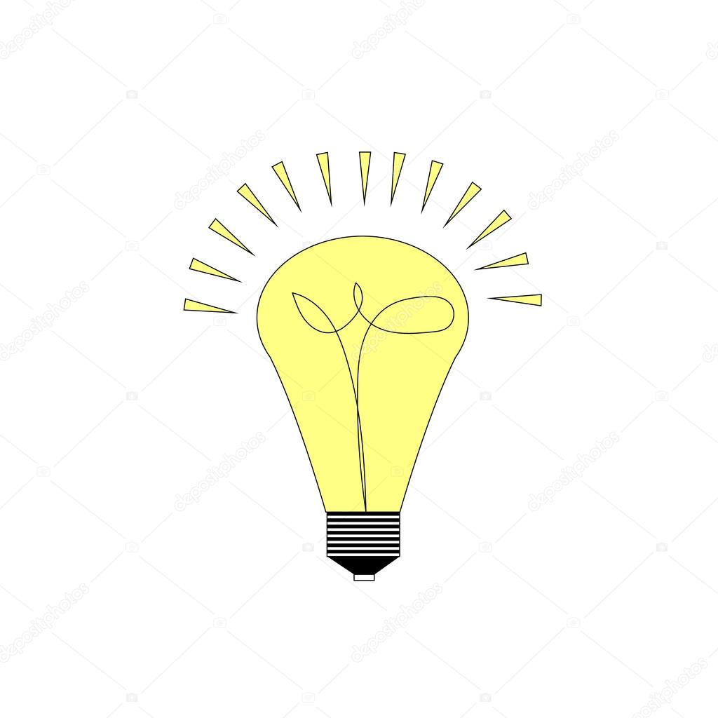 Creative idea in light bulb shape as inspiration concept. Vector