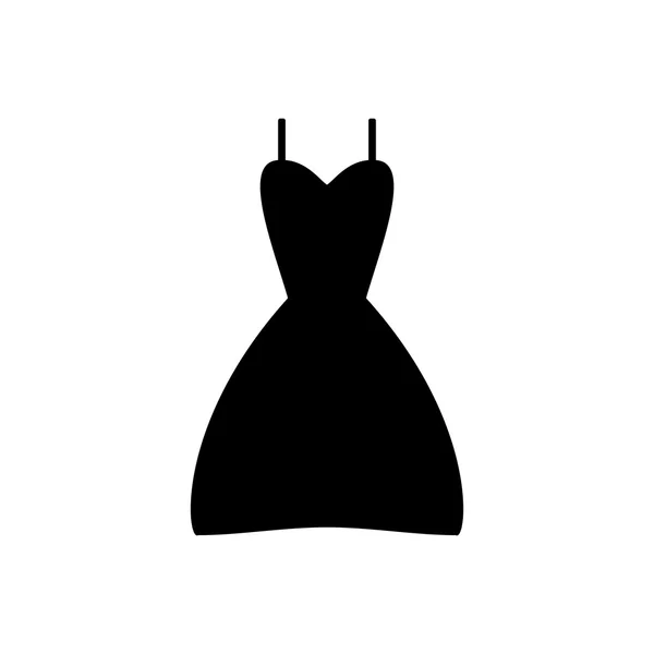 Frauen schwarze Kleid Ikone. Vektorillustration — Stockvektor