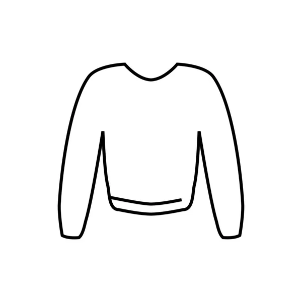 Kläder tröja piktogram. Ikonen vektor illustration — Stock vektor
