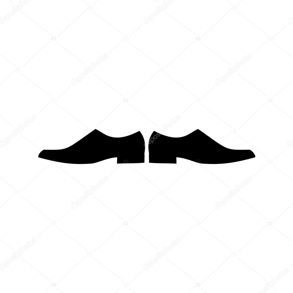 Mens dress shoes icon. Vector illustration. 