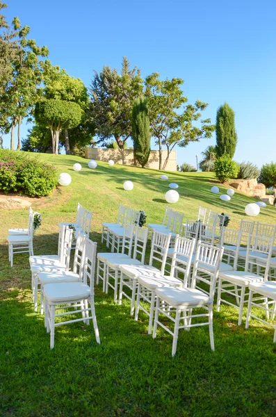 Outdoor wedding reception. Wedding decorations Stock Picture