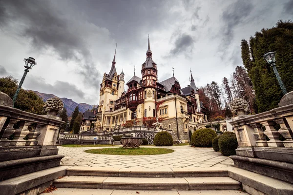 Zamek Peles, Synaj, Rumunia. Obrazek Stockowy