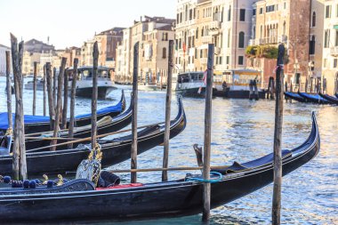 Büyük Kanal Manzaralı gondol Venedik, İtalya