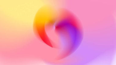 Pembe, sarı, turuncu ve mor renkli canlı tonlarda yumuşak, akışkan şekiller içeren rüya gibi soyut bir arka plan..