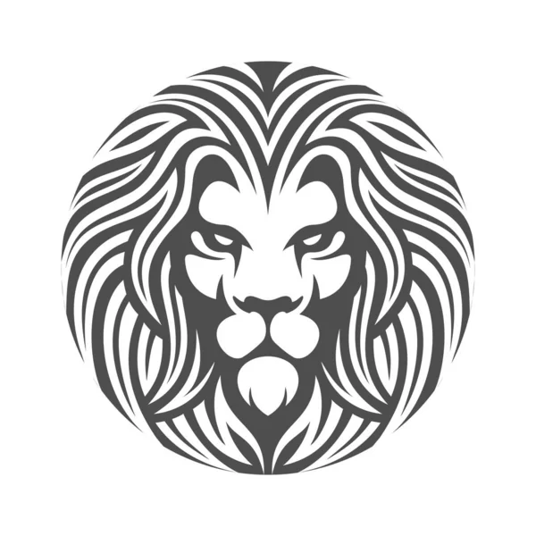 EPS8 vektöründe beyaz arkaplan logosu üzerinde aslan