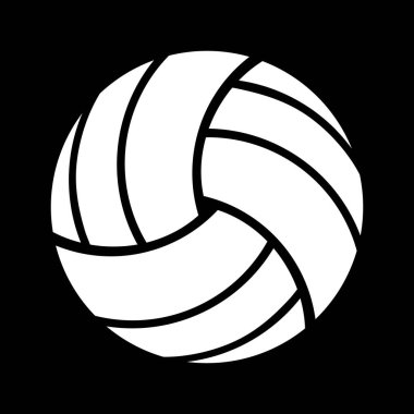 EPS8 vektöründe siyah zemin üzerine voleybol