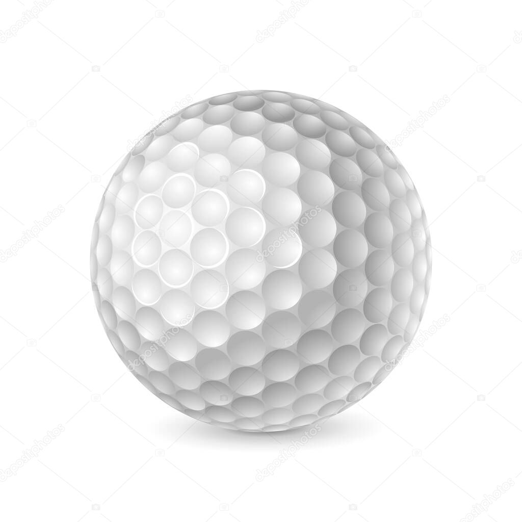 Golf ball on white background in vector EPS10