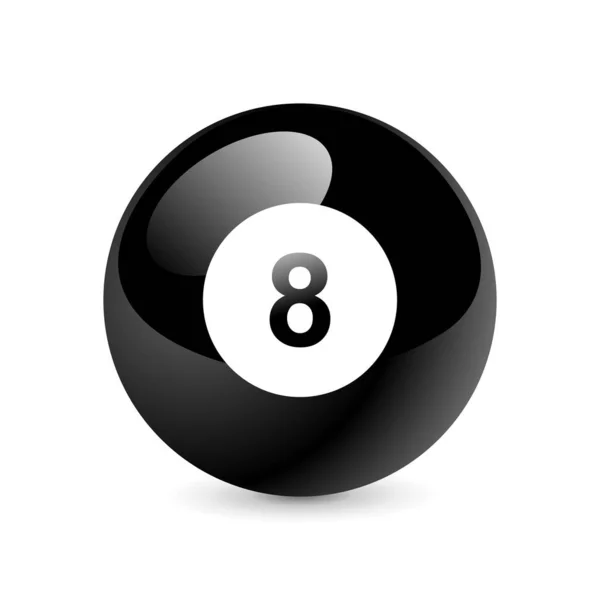 Beyaz arkaplanda EPS10 vektöründe bilardo topu