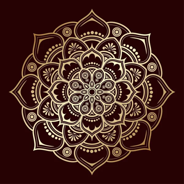 EPS10 vektöründe karanlık bir arkaplan üzerine Mandala