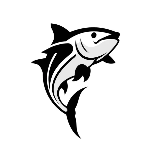 Tuńczyk Białym Tle Wektorze Eps8 — Wektor stockowy
