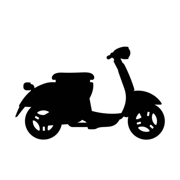 Silhouet Van Een Scooter Een Witte Achtergrond Vector Eps8 — Stockvector