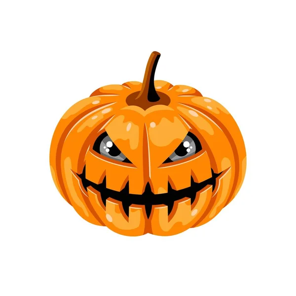 Calabaza Halloween Sobre Fondo Blanco Vector Eps8 — Vector de stock