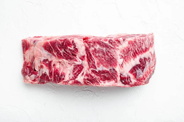 Food Concept Organic Raw Beef Meat Set Rib Eye Cut — Stock Photo, Image