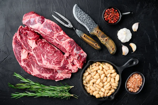 Syrové Čerstvé Maso Ribeye Steak Entrecote Masa Black Angus Prime — Stock fotografie