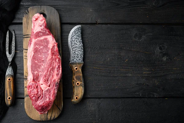 Scotch Fillet Whole Cut Marbled Beef Rib Eye Top Choice — Stock Photo, Image