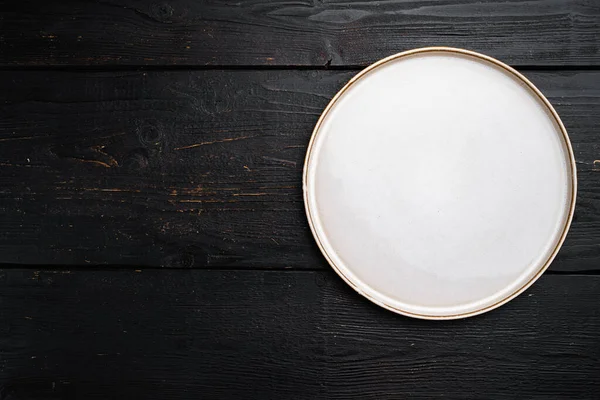 Placa Jantar Vazia Com Espaço Cópia Para Texto Comida Com — Fotografia de Stock