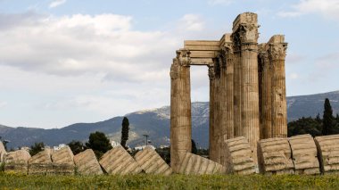 Olimpiyat Tapınağı Zeus, yaz günü Atina, Yunanistan