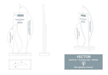 Soyut Ödül Vektör Şablonu, İş Ödülü Ayırma Ödülü, Çalışanların Tanınması Ödülü